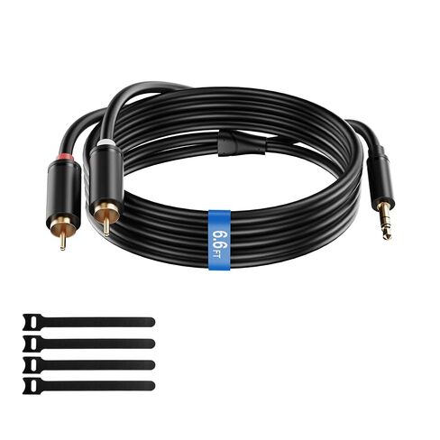 Vthahaby 3.5mm to RCA Cable, 6.6 FT, 1/8 Aux Male to Dual RCA Male in Kuwait