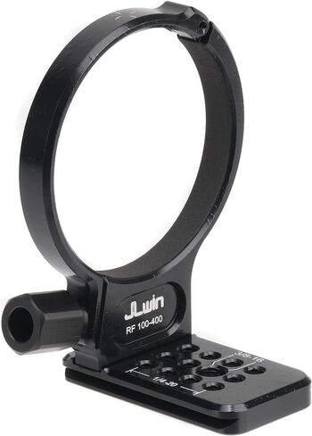 Metal Tripod Collar Adapter Ring for Canon RF 100-400mm F/5.6-8 is USM Lens,Built-in Arca Swiss Dovetail Quick Release Plate and Multiple 1/4"-20 and 3/8"-16 Mounting for Tripod in Kuwait