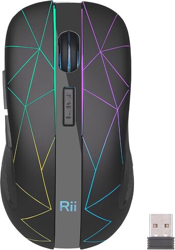Rii Wireless Mouse with USB Nano Receiver,Rechargeable for Office Gaming in Kuwait