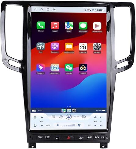 14.5 inch Touch Screen Replace Android Radio for Infiniti G37 G25 G35 G37S 2007-2013 Tesla Style Car Stereo Upgrade Head Unit GPS Navigation Video Multimedia Player in Kuwait