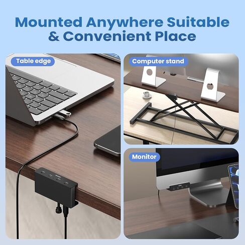 EJAY Clamp 4-Port 10Gbps USB-C Hub for iMac & PC in Kuwait