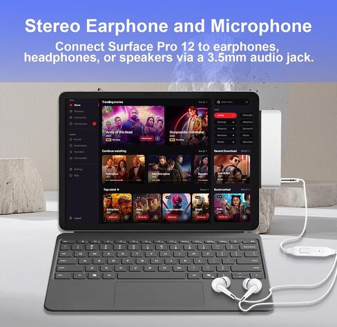 Surface Pro 12 Accessories Docking Station, USB Hub and Adapter with 4K HDMI, USB-C Thunderbolt 4 (Display+Data+100W PD), 2 USB 3.0, 3.5mm Audio, SD/TF Card Slot for Surface Pro 12 inch 2025 in Kuwait