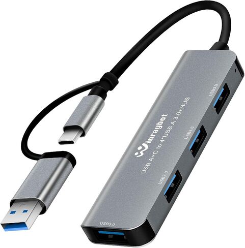 USB hub Splitter for Laptop,USB hub 1to4,USB 3.0 Splitter USB c hub,3.0 HUB Port Expander (USB 3.0 HUB-Silver) in Kuwait