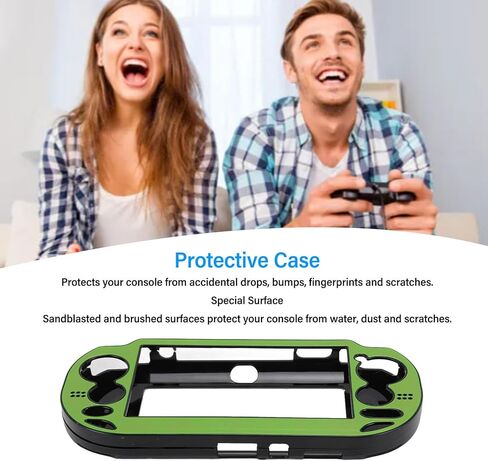 Case Cover for Hard Case Cover for 1000 Fit Replacement Aluminum Alloy Protective Case Hard for PSV 1000 Game Console (Green) in Kuwait