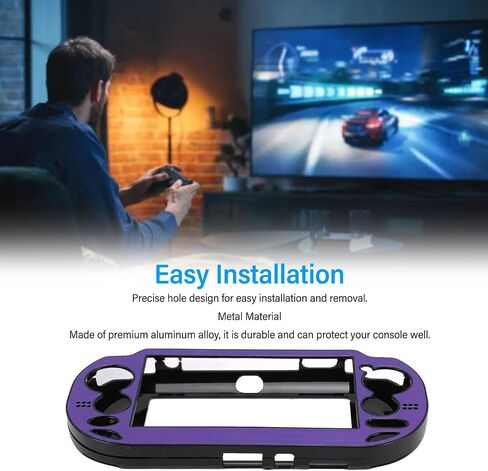 Case Cover for Hard Case Cover for 1000 Fit Replacement Aluminum Alloy Protective Case Hard for PSV 1000 Game Console (Violet) in Kuwait