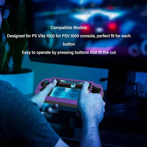 Case Cover for Hard Case Cover for 1000 Fit Replacement Aluminum Alloy Protective Case Hard for PSV 1000 Game Console (Violet) in Kuwait