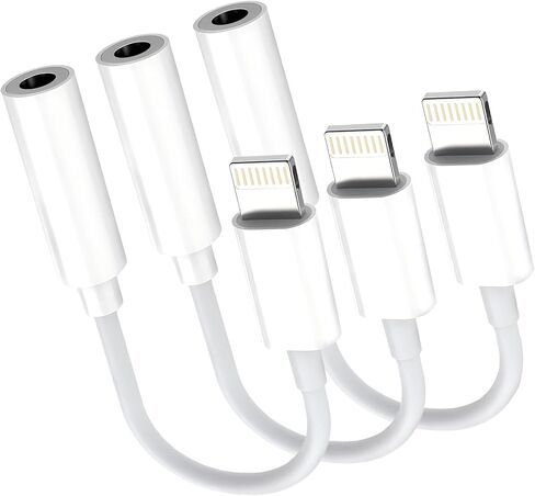 [Apple MFi Certified] 2 Pack Lightning to 3.5mm Aux Audio Adapter, Headphone Jack Converter Dongle for iPhone 14/13/12/X/XR & iPad (Supports All iOS Systems) in Kuwait