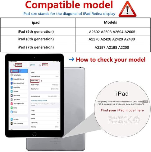 XZC 2 Pack Screen Protector for iPad 9th 8th 7th Generation 10.2 Inch, Tempered Glass Film for iPad 9 8 7 (2021/2020/2019), Case Friendly, Apple Pencil Compatible, High Response in Kuwait