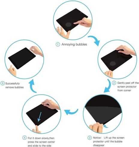 XZC 2 Pack Screen Protector for iPad 9th 8th 7th Generation 10.2 Inch, Tempered Glass Film for iPad 9 8 7 (2021/2020/2019), Case Friendly, Apple Pencil Compatible, High Response in Kuwait