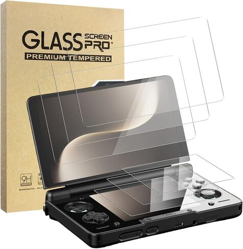 3 Sets Screen Protector Compatible with AYN Thor Handheld Console, Tempered Glass 9H Hardness HD Clear Anti-Scratch (3 Pack Upper Screen Film + 3 Pack Lower Screen Film) in Kuwait