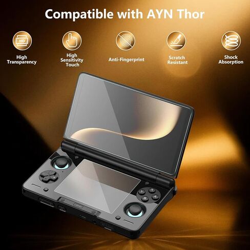 3 Sets Screen Protector Compatible with AYN Thor Handheld Console, Tempered Glass 9H Hardness HD Clear Anti-Scratch (3 Pack Upper Screen Film + 3 Pack Lower Screen Film) in Kuwait