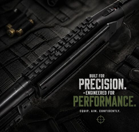 TRINITY 4x32 Shotgun Scope Kit with Weaver Rail Compatible with Mossberg 500/590 Pump – Mil-Dot Reticle, Blue Multi-Coated Lenses in Kuwait