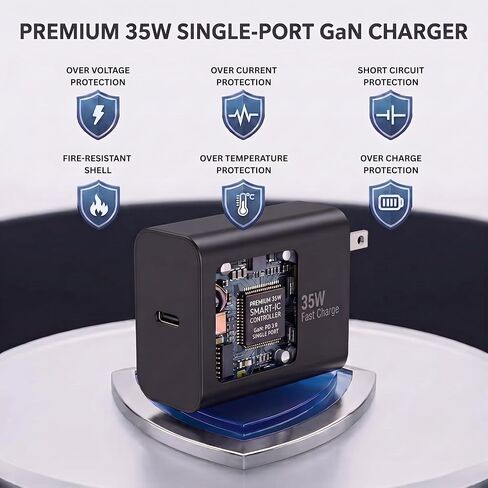 TT&C 35W Super Fast Charger with 10FT Cable for Samsung Galaxy S26, S25 in Kuwait