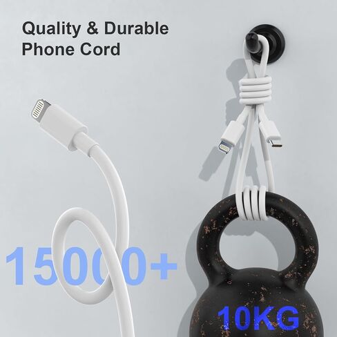 USB C Fast Charger, 3 Pack 20W USB-C Power Adapter with 3 Pack 6FT Type C to Lightning Cable for iPhone 14/13 Pro/13/12/12 Mini/12 Pro Max/11 Pro in Kuwait