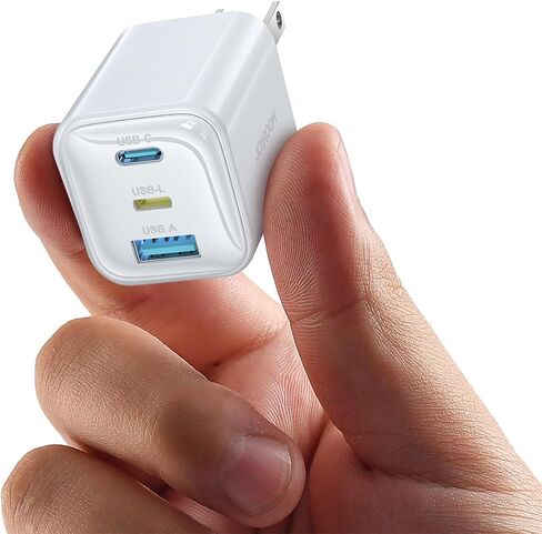 JOYROOM iPhone Charger Fast Charging, 3 Port 30W GaN USB C Charger Block, Portable Compact Type C Charging Block with Foldable Plug for iPhone17/16/15/14/13/12 Series, iPad, Galaxy and More in Kuwait