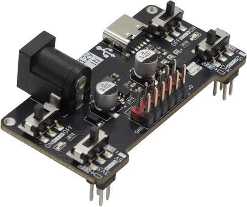 2-Pack Breadboard Power Supply Module, 2-Channel 3.3V 5V Switchable Regulated Power Supply Board with Type-C USB and DC 6-12V Jack, for Breadboard Arduino ESP32 Raspberry Pi in Saudi Arabia