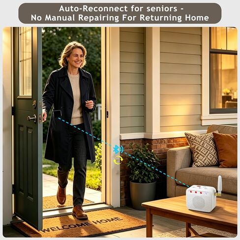 Cell Phone Ringer Amplifier for Hard of Hearing, 120dB Loud Ringtone & 4 LED Flash, Answer on Device or Phone, Missed Call Reminder, Auto Reconnect - Works with iPhone Android iPad in Kuwait
