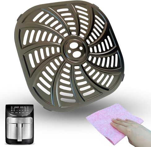 5.5QT Air Fryer Crisping Plate for Ninja AF161 Max XL 5.5QT air fryers, Upgraded Air Fryer Grill Pan Crisper Plate Tray Insert Grate Grid Shelf for Ninja Air Fryer, Nonstick, Dishwasher Safe in Kuwait