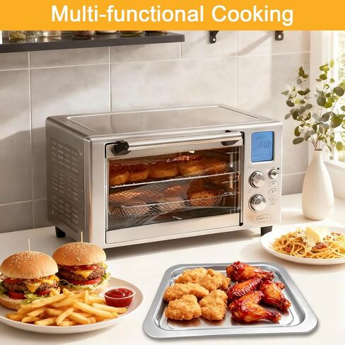 Air Fryer Replacement Parts for Emeril Lagasse Everyday 360 Air Fryer, Including 12''×10'' Stainless Steel Air Fryer Grill Pan Plate Tray and 12.4''×10'' Food-Grade Non-stick Wire Rack Accessories in Saudi Arabia
