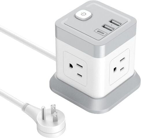 BEVA Power Strip Cube Desktop Charging Station 4 Outlets 3 USB Ports in Kuwait
