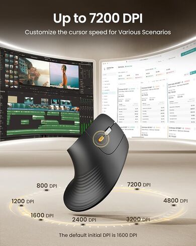ProtoArc EK01 Plus Backlit Full Size Wireless Ergonomic Keyboard Black and EM11 Pro Vertical Mouse with Side Scroll and 6 Programmable Buttons Black in Kuwait