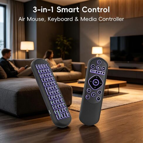 iPazzPort Air Mouse Remote Keyboard, 2.4G & Bluetooth, IR Learning in Kuwait