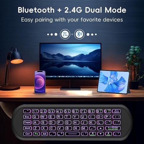 iPazzPort Air Mouse Remote Keyboard, 2.4G & Bluetooth, IR Learning in Kuwait