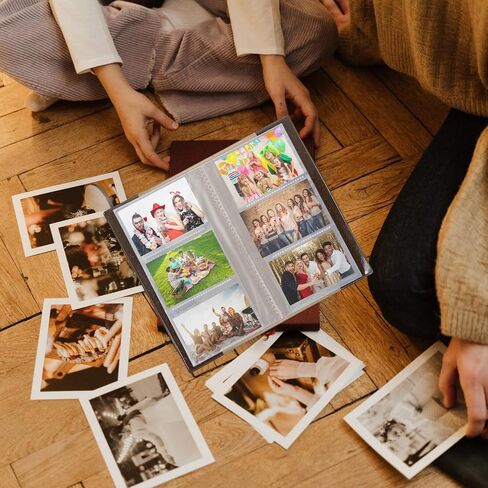 Jelly Photo Album Binder 84-pocket Business Card and Ticket Holder Black Portable Souvenir Organizer for Travel and Event Collections in Kuwait