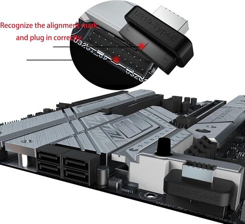 USB 3.0 19pin Male to USB 3.1 Type E(A-Key) Female Front Socket Mainboard Header Extension Adapter (19 pin to Type E) in Kuwait