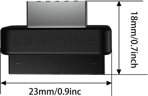 USB 3.0 19pin Male to USB 3.1 Type E(A-Key) Female Front Socket Mainboard Header Extension Adapter (19 pin to Type E) in Kuwait