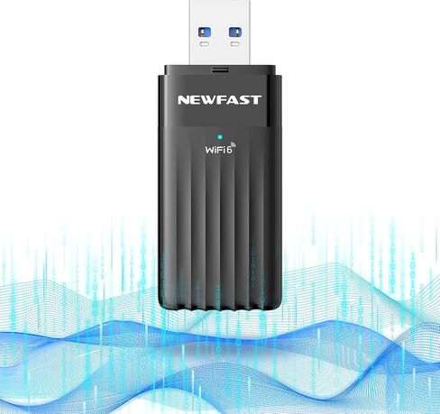 NEWFAST WiFi 6 USB Adapter for Desktop PC U351,AX3000 Wireless Network Adapter,Dual Band USB 3.0 WiFi Dongle Adapter Support MU-MIMO,Beamforming, WPA3,Compatible with Windows 10/11,Portable Design in Kuwait