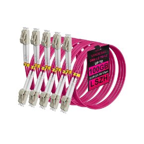 OM5 LC to LC Multimode Fiber Patch Cable, 3M(9.8FT), 5 Pack in Kuwait