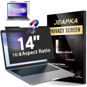 Magnetic Laptop Privacy Screen Filter 14 inch for 16:9 Widescreen Computer Monitor, Removable Anti Blue Light Privacy Shield, Anti-Glare Protector in Kuwait