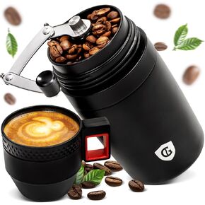 Manual Coffee Grinder for Camping and Travel, Portable Pour Over Brewer Kit in Kuwait