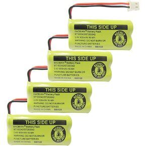 2.4V 400mAh Cordless Home Phone Battery Compatible with AT&T BT162342 BT-162342 BT166342 BT-166342 BT266342 BT-266342 BT183342 BT-183342 BT283342 BT-283342 VTech CS6329 CS6114 CS6419(4 Pack) in Kuwait