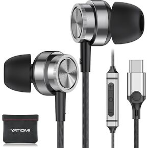 USB C Headphone for Samsung S25 S24 S23 Ultra FE S22 A16 A56 A55, USB C Wired Earbuds Magnetic in-Ear Type C Earphone with Microphone Volume Control Stereo Noise Canceling for iPhone 1716 5 Pro Max in Kuwait