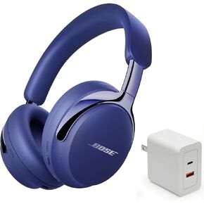 Bose QuietComfort Ultra Bluetooth Headphones (2nd Gen) Bundle with Fast Charger, Wireless Headphones with Spatial Audio, Over Ear Noise Cancelling with Mic, Up to 30 Hours of Play time, (Desert Gold) in Kuwait