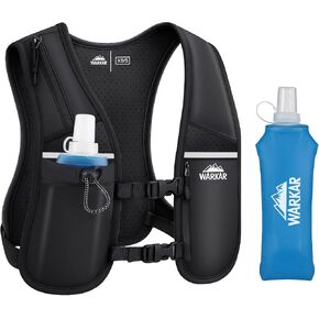 Running Vest, Hydration Backpack with 500ml Water Bladder Adjustable Chest Straps Reflective Strip Design Lightweight Breathable Great for Women Men Run/Hiking/Cycling/Climbing (Black, X-Small-Small) in Kuwait