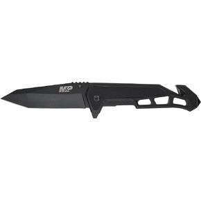Smith & Wesson Border Guard Spring Assist 9.25 in Folding Knife with 3.99 in Tanto Blade and G-10 Handle for Outdoor, Tactical, Survival and EDC in Kuwait