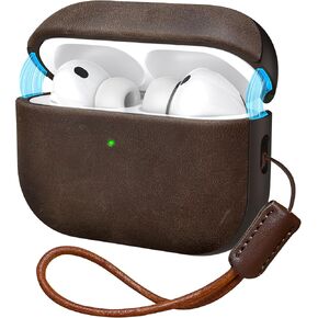 Delidigi Magnetic Lid Genuine Leather Case for AirPods Pro 3 (2025) in Kuwait