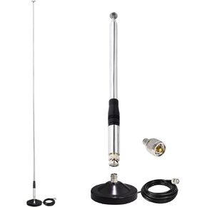 27Mhz CB Antenna Telescopic Antenna Rod (9 in to 51 in) w/Magnetic Base BNC Connector for Handheld Home CB Portable Radios Indoor Transceiver Walkie Talkies Handheld Radio in Kuwait
