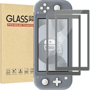 2-Pack Gray Border Tempered Glass Screen Protector for Switch Lite Model 2019 [5.5 Inch]，HD Clear, Anti Scratch, Anti-Fingerprint, Shatterproof，Bubble Free, 9H Hardness, Ultra Thin in Kuwait