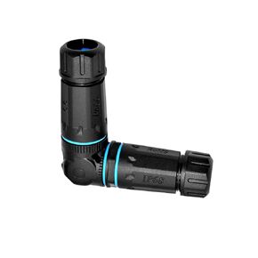 90 Degree Angled RJ45 Ethernet Panel Mount Connector, IP68 Waterproof 10Gbps Female Socket Coupler, Heavy Duty Adapter for Outdoor Industrial LAN Cable in Kuwait