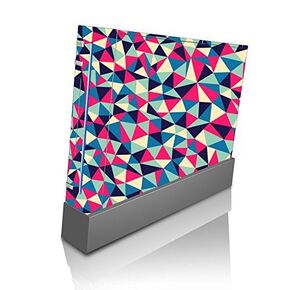 Geometric Colorful Triangles Blue Pink Aqua Orange Vinyl Decal Sticker Skin by Debbie's Designs for Wii Console in Saudi Arabia