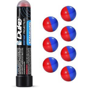 Duke Standard Irritant, 68 Caliber Projectile, Non Lethal Pepper Balls | 1% PAVA (Nonivamide), 1% CS (Tear Gas), Self Defense Weapon, Asset Protection, .68 Cal Pepper Ball Projectiles, Weight: 3.3g in Kuwait