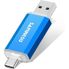 512GB USB C Flash Drive 2 in 1 OTG USB 3.0,USB-A & Type-C Thumb Stick, Dual Memory Sticks Compatible with PC Laptop Type C Cell Phone and Tablet (Blue) in Kuwait