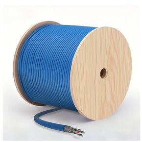 Cat7 S/FTP Ethernet Cable 500ft LAN, Category 7 Network Cable 23 AWG 4 Pair Solid Bare Copper 750Mhz 1000M 4 Twisted Pairs, CMR Rated, Aluminum Foil Shielding (Blue) in Kuwait