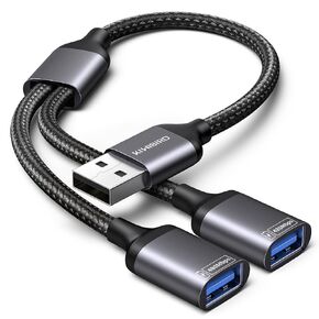 KiwiBird USB Splitter 1 in 2 Out, USB Splitter Cable, USB A Power Splitter in Kuwait