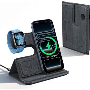 Lamicall 3 in 1 Charging Station for Apple - Foldable Travel Charger Stand in Kuwait