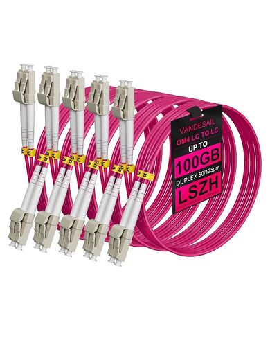 OM5 LC to LC Multimode Fiber Patch Cable, 3M(9.8FT), 5 Pack in Kuwait